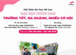 Hội thảo Đại học KHUD HAN Hà Lan: Trường top 5, học bổng đến 12.500 EUR